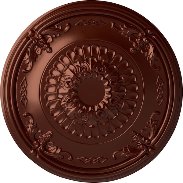 Ekena Millwork Athens Ceiling Medallion (Fits Canopies up to 3 5/8"), 26 1/4"OD x 3 1/4"P, Antique Copper CM27ATACS - main